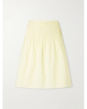 SIR. Rochelle Pintuck Cotton Midi Skirt - Yellow