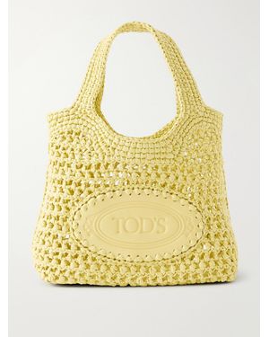 Tod's Mini Ebl Woven Straw Bag - Yellow