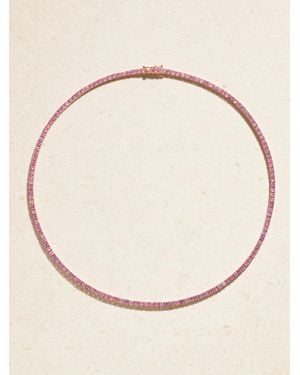 Roxanne First 14-Karat Sapphire Tennis Necklace - Natural