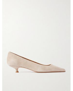 Aeyde Cari Suede Court Shoes - Natural