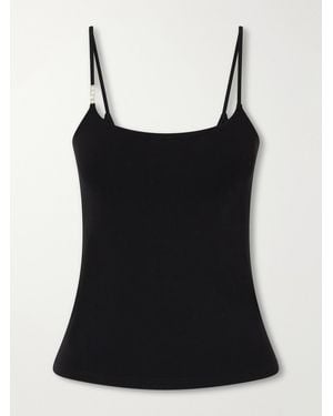 Gucci Logo-Embellished Crepe-Jersey Cami - Black