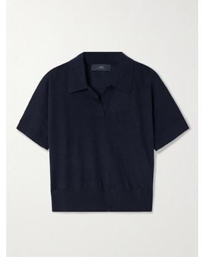 arch4 Aldwich Organic Cashmere Polo Shirt - Blue