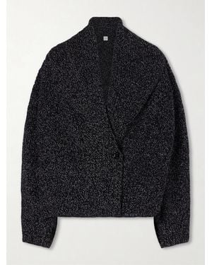 TOTEME Double-Breasted Wool-Blend Cardigan - Black