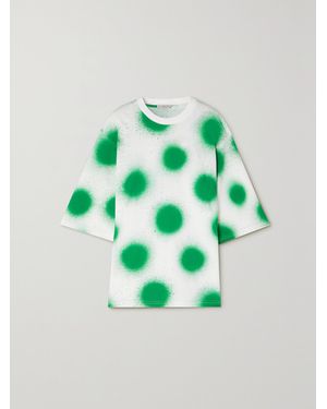 Moncler Genius Jw Anderson Oversized Printed Cotton-Jersey T-Shirt - Green