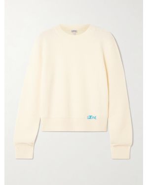 Loewe Embroidered Wool Jumper - Natural