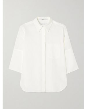 Another Tomorrow Linen Shirt - White
