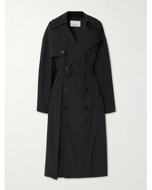Frankie Shop Mavis Doppelreihiger Oversized-Trenchcoat Aus Gabardine - Schwarz