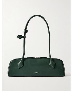 Alaïa Le Teckel Medium Textured-Leather Shoulder Bag - Green