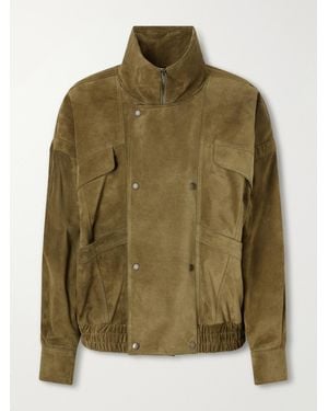Saint Laurent Suede Jacket - Green