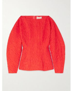 ROKSANDA Eni Verkürztes Oberteil Aus Glänzendem Cloqué - Rot