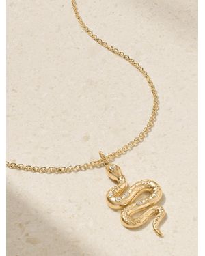 Sydney Evan Snake 14-Karat Diamond Necklace - Natural