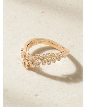 ANANYA Floating 18-Karat Rose Diamond Ring - Natural