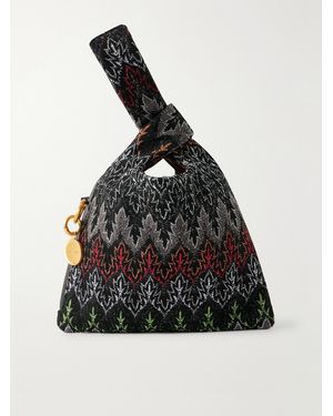 Missoni Striped Lurex Shoulder Bag - Black