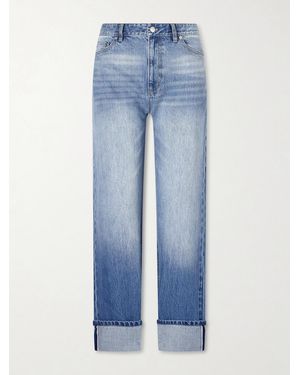 Tibi Alec Low-Rise Straight-Leg Selvedge Jeans - Blue