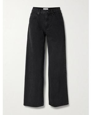 SLVRLAKE Denim Noah Relaxed Turn Up High-Rise Straight-Leg Jeans - Black