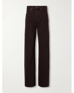 Agolde Vintage Loose High-Rise Straight-Leg Jeans - Black