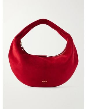 KHAITE Olivia Mini Suede Shoulder Bag - Red