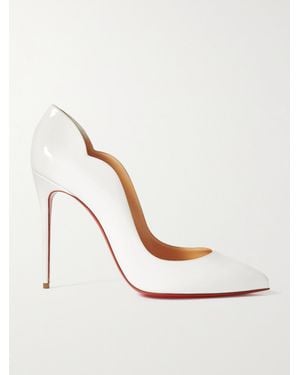 Christian Louboutin Hot Chick 100 Patent-Leather Courts - White