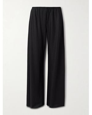 The Row Gala Hose Mit Weitem Bein Aus Wolle - Schwarz