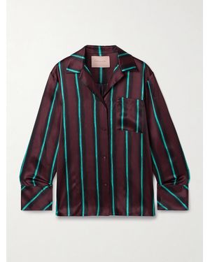 ROKSANDA Delan Printed Silk-Satin Shirt - Blue