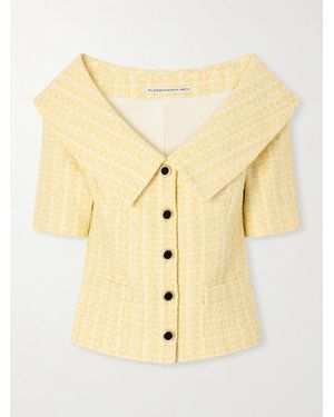 Alessandra Rich Embellished Tweed Jacket - Natural