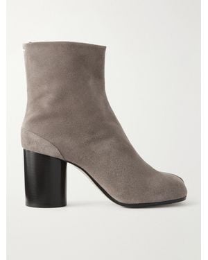 Maison Margiela Tabi Split-Toe Suede Ankle Boots - Grey