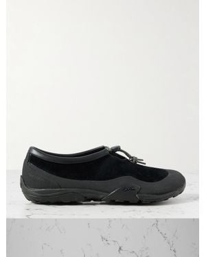 New Balance Tokyo Design Studio Minimus Shell And Suede Slip-On Trainers - Black