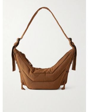 Lemaire Soft Game Small Quilted Canvas Shoulder Bag - Brown