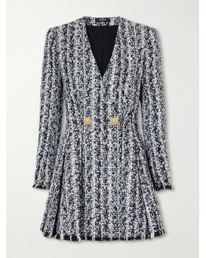Balmain Tweed Mini Dress - Black