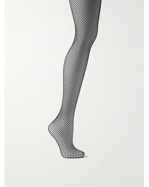 Balenciaga Stretch-Mesh Tights - Schwarz