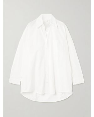 SLVRLAKE Denim Cocoon Cotton-Poplin Shirt - White