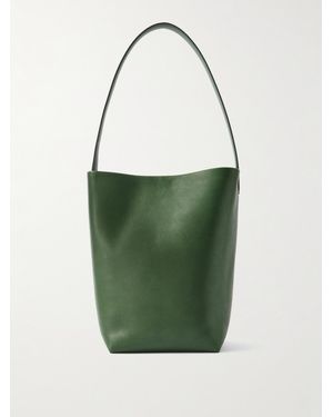 The Row N/S Park Medium Leather Tote - Green