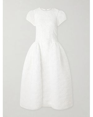 Cecilie Bahnsen Cleopatra Matelassé Organza Midi Dress - White