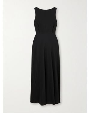 Matteau Silk-Crepe De Chine Midi Dress - Black