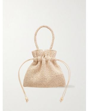 Loeffler Randall Kylie Woven Raffia Pouch - Natural
