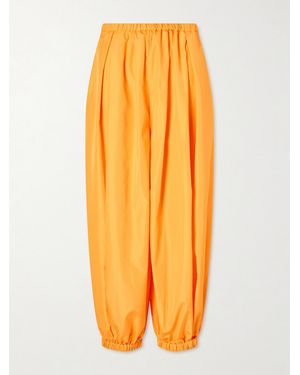 Tibi Zeppelin Shell Tapered-Leg Trousers - Orange