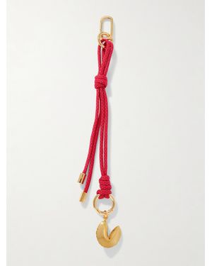 Joolz by Martha Calvo Good Fortune-Plated And Cord Bag Charm - White