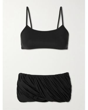 Alaïa Bikini À Fronces - Noir