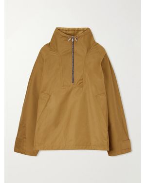Agolde Coulson Half-Zip Cotton-Blend Shell Jacket - Natural