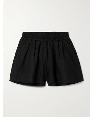 Suzie Kondi Shkip Shorts Aus Leinen - Schwarz