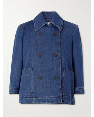 Altuzarra Hayden Double-Breasted Denim Jacket - Blue
