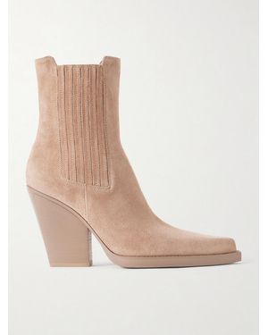 Paris Texas Dallas 60 Suede Ankle Boots - Natural