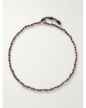 Loren Stewart Sable 14-Karat Garnet And Agate Necklace - Natural