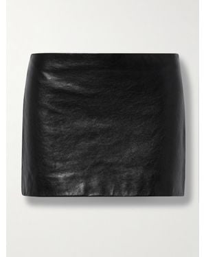 KHAITE Jett Minirock Aus Leder - Schwarz
