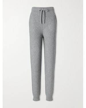 Victoria Beckham Wool And Cashmere-Blend Track Trousers - Grey
