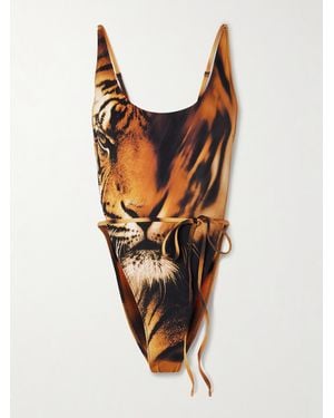 Skims Roberto Cavalli Signature Swim Tie Waist One Piece - Multicolour