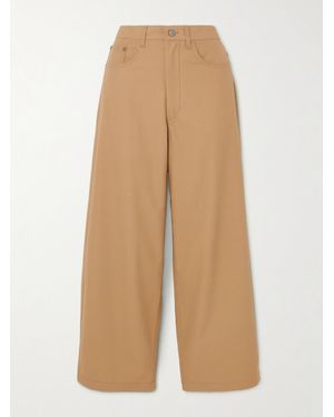 Maria McManus Massive Organic Cotton-Twill Wide-Leg Trousers - Natural