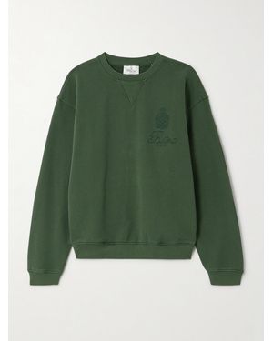 FRAME Ritz Paris Sweatshirt Aus Jersey Aus Einer Baumwollmischung Mit Stickereien - Grün
