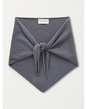 Johnstons of Elgin Reel Cashmere Scarf - Grey
