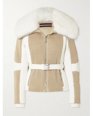 Fusalp Gitu Belted Two-Tone Ski Jacket - Natural